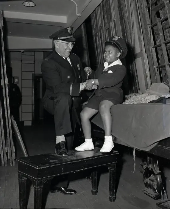 Framed Print : Police Officer With Child Framed Print : Police Officer With Child