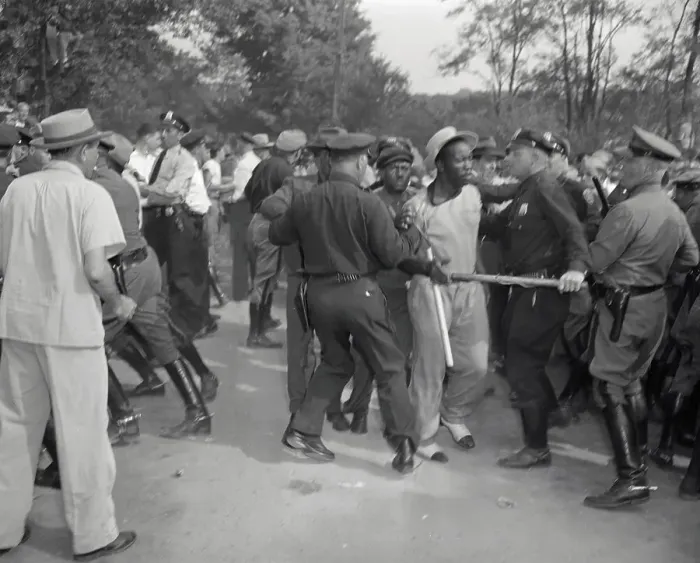 Framed Print : Police Officers Controlling Riot