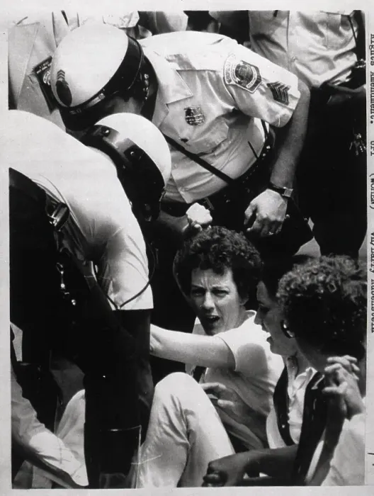 Framed Print : Police Pick Up Women From Sit-In Protest Framed Print : Police Pick Up Women From Sit-In Protest