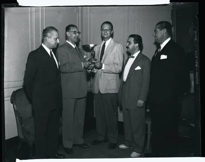 Framed Print : Police Presenting Award to John Andrews Framed Print : Police Presenting Award to John Andrews
