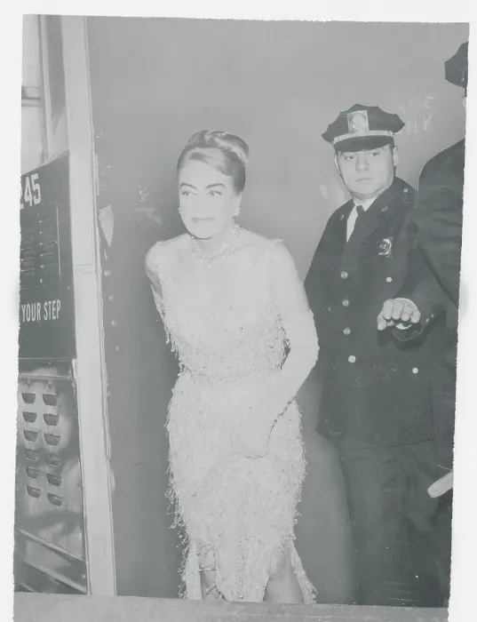 Framed Print : Police Protecting Joan Crawford from Crowds Framed Print : Police Protecting Joan Crawford from Crowds