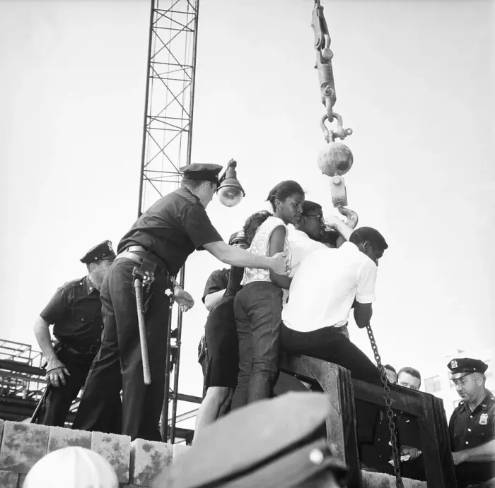 Framed Print : Police Remove Black Demonstrators From C
