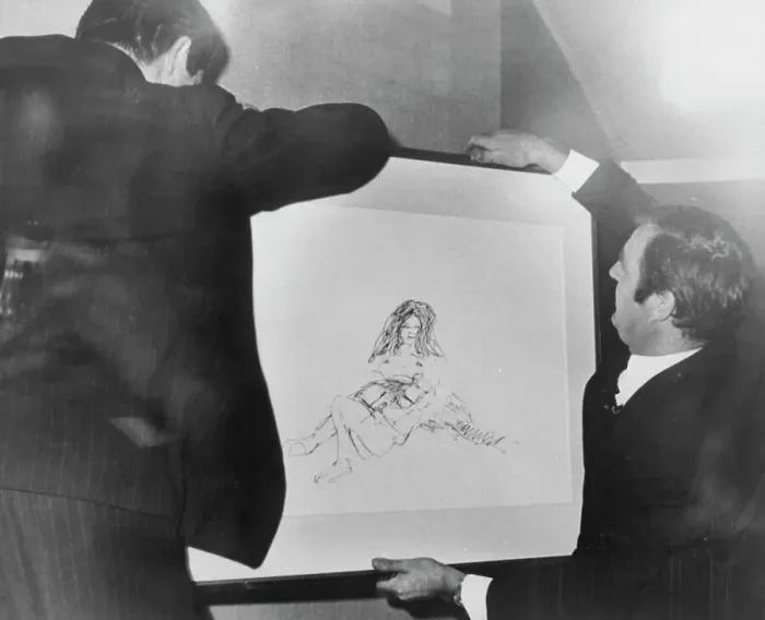 Framed Print : Police Removing Art by John Lennon