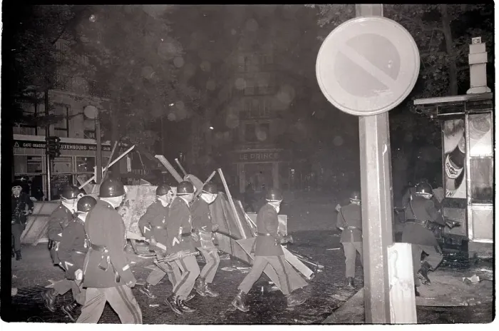 Framed Print : Police on Streets During Student Riot Framed Print : Police on Streets During Student Riot