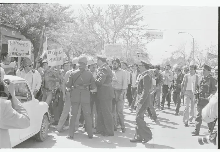 Framed Print : Police Turning Away Marchers Framed Print : Police Turning Away Marchers