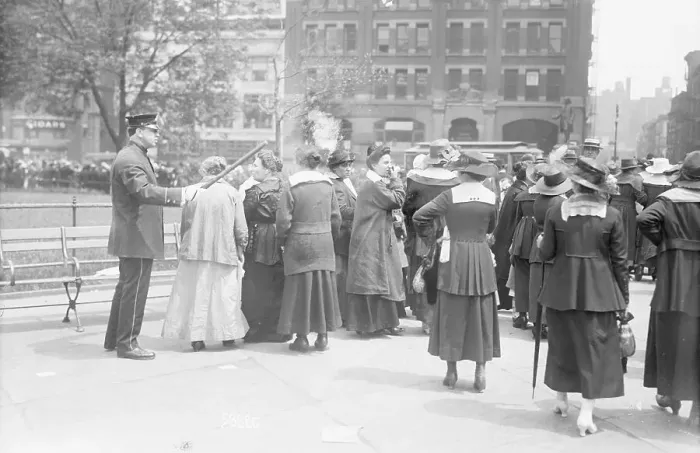 Framed Print : Policeman Clearing City Hall Park Framed Print : Policeman Clearing City Hall Park