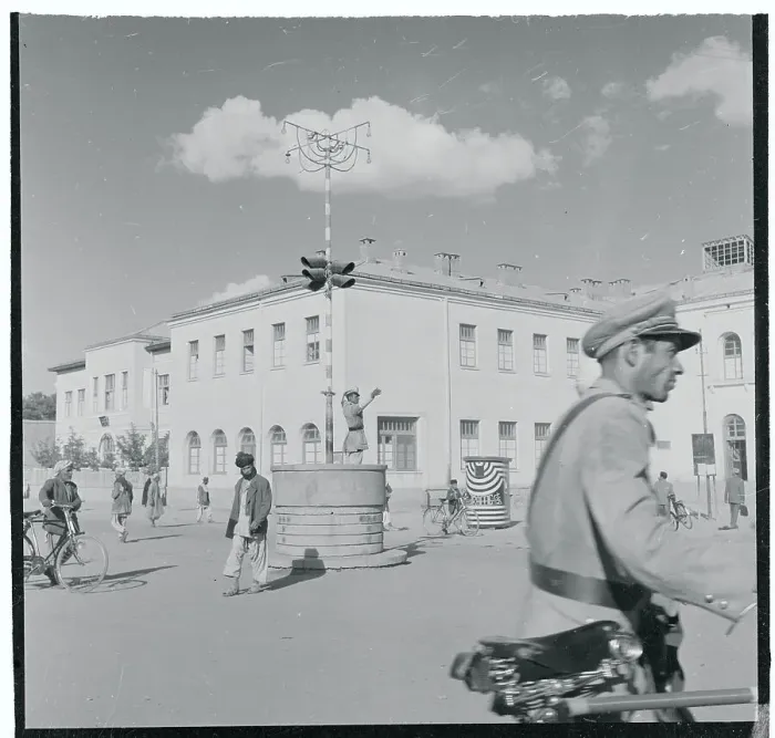 Framed Print : Policeman Directing Traffic Framed Print : Policeman Directing Traffic