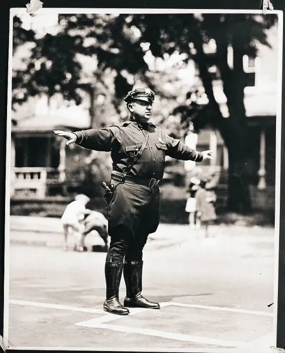 Framed Print : Policeman Directing Traffic Framed Print : Policeman Directing Traffic