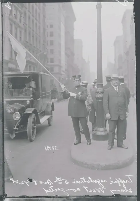 Framed Print : Policeman Regulating Traffic Framed Print : Policeman Regulating Traffic