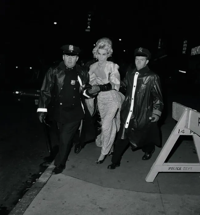 Framed Print : Policemen Arresting Transvestite Framed Print : Policemen Arresting Transvestite