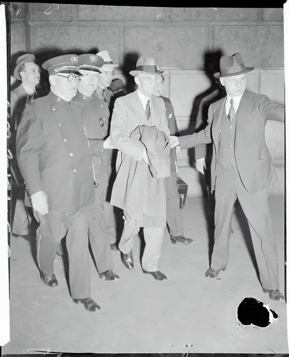 Framed Print : Policemen Escorting Henry Ford Framed Print : Policemen Escorting Henry Ford