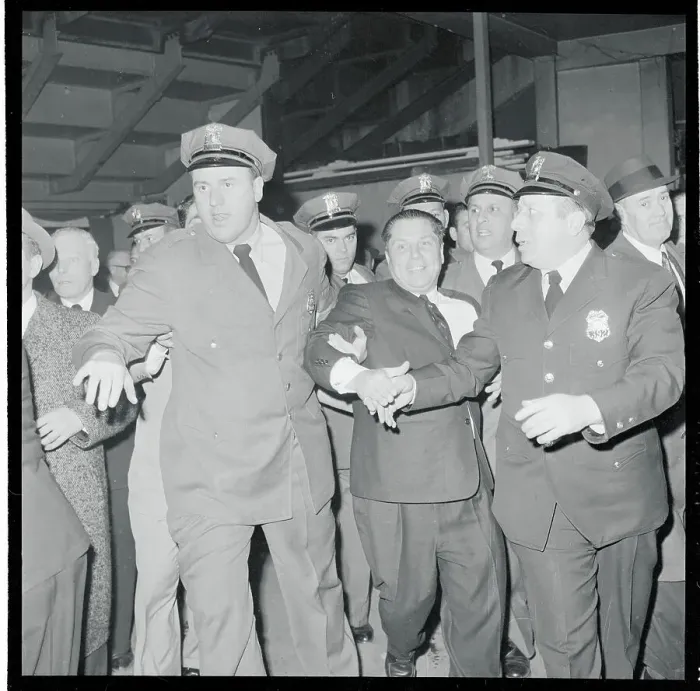 Framed Print : Policemen Escorting Jimmy Hoffa Framed Print : Policemen Escorting Jimmy Hoffa