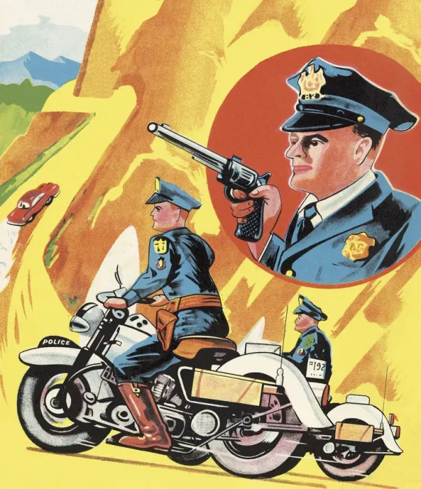 Framed Print : Policemen on Motorcycle Framed Print : Policemen on Motorcycle