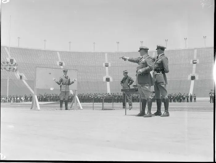 Framed Print : Policemen Practicing Marksmanship Framed Print : Policemen Practicing Marksmanship