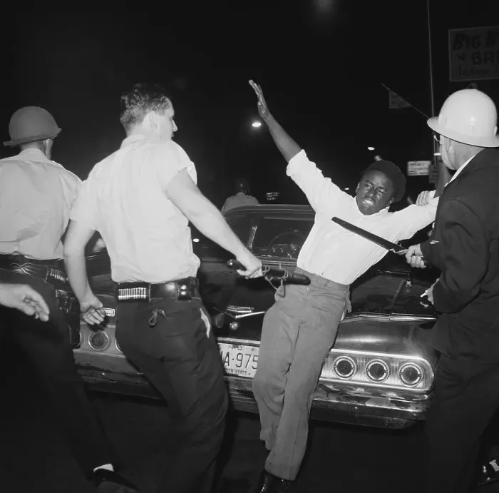Framed Print : Policemen Subdue Rioter Framed Print : Policemen Subdue Rioter