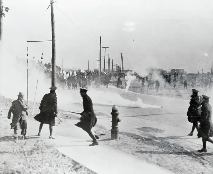 Framed Print : Policemen Trying to Control a Riot Framed Print : Policemen Trying to Control a Riot