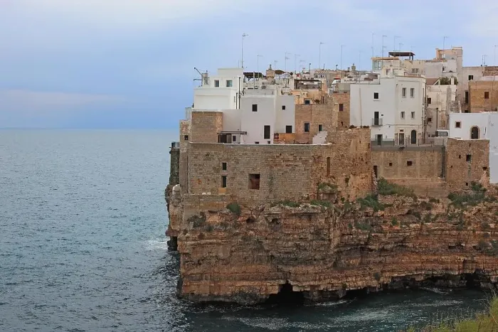 Framed Print : Polignano a Mare, old town by the sea, Puglia, Italy Framed Print : Polignano a Mare, old town by the sea, Puglia, Italy