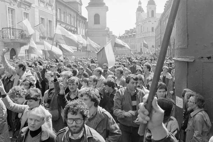 Framed Print : Polish Citizens Marching Framed Print : Polish Citizens Marching