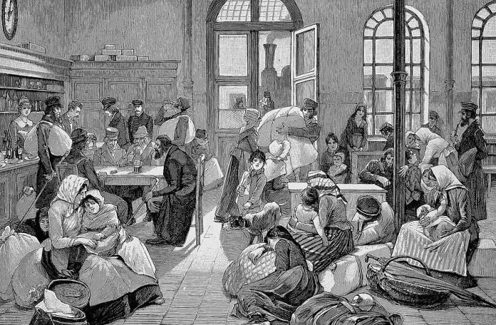 Framed Print : Polish emigrants at Lehrte railway station, 1888, Berlin, Germany, Historic, digital reproduction of an original 19th century picture Framed Print : Polish emigrants at Lehrte railway station, 1888, Berlin, Germany, Historic, digital reproduction of an original 19th century picture