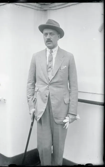 Framed Print : Polish Leader Posing on Liner Deck Framed Print : Polish Leader Posing on Liner Deck