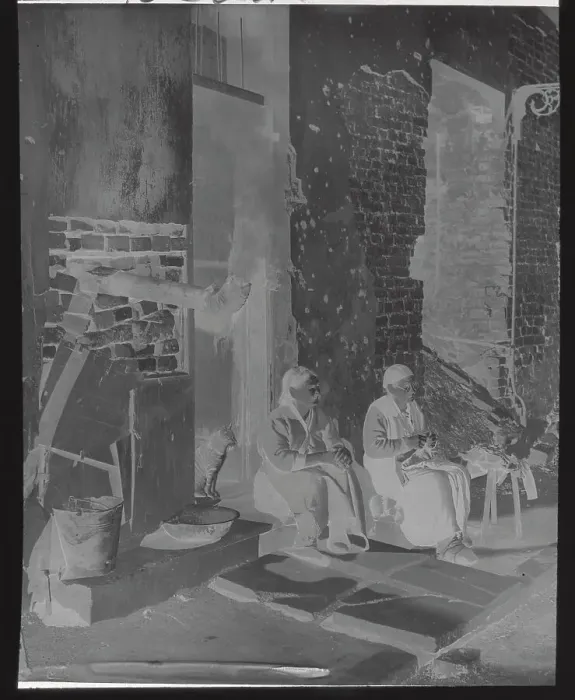 Framed Print : Polish Women Sitting in Despair Framed Print : Polish Women Sitting in Despair