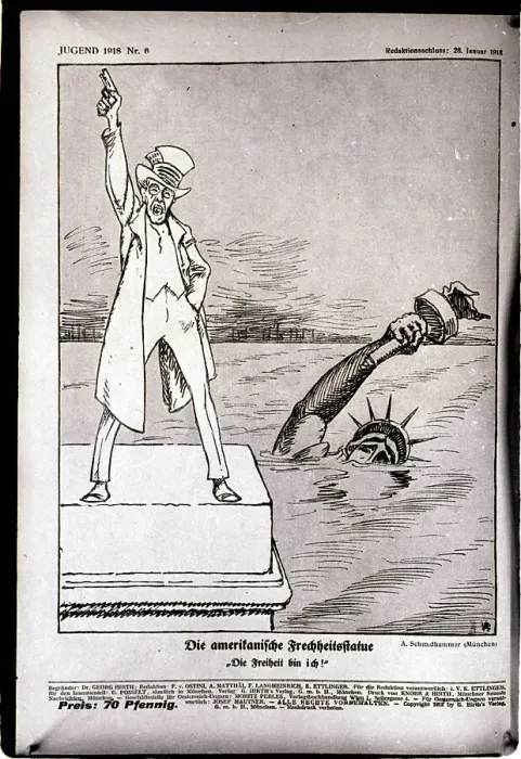 Framed Print : Polit Cartoon Of W Wilson / Statue Of Libe Framed Print : Polit Cartoon Of W Wilson / Statue Of Libe