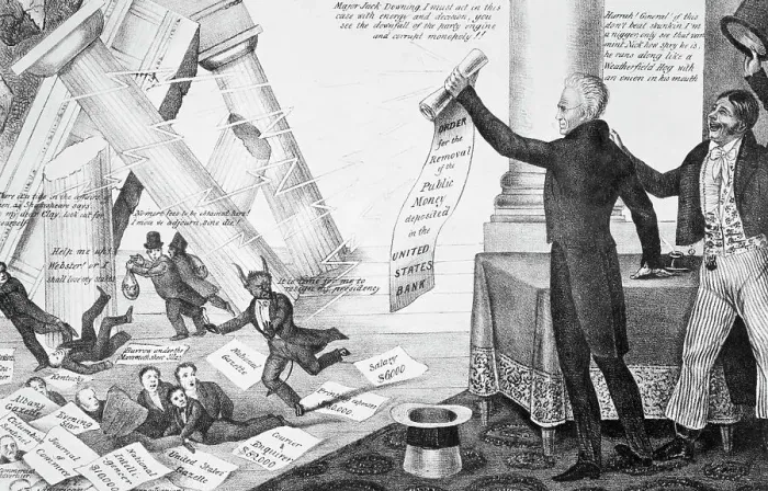 Framed Print : Political Cartoon of Andrew Jackson Framed Print : Political Cartoon of Andrew Jackson