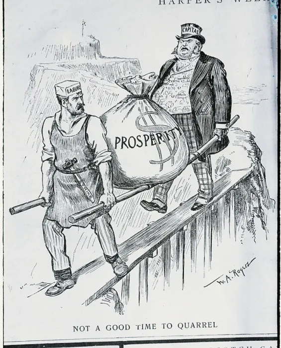 Framed Print : Political Cartoon On Capitol And Labor Framed Print : Political Cartoon On Capitol And Labor
