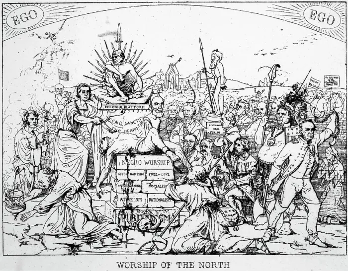 Framed Print : Political Cartoon of Northern Decadence