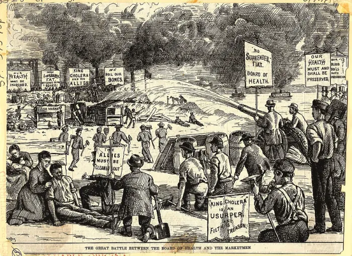 Framed Print : Political Cartoon of Social Conflict Framed Print : Political Cartoon of Social Conflict