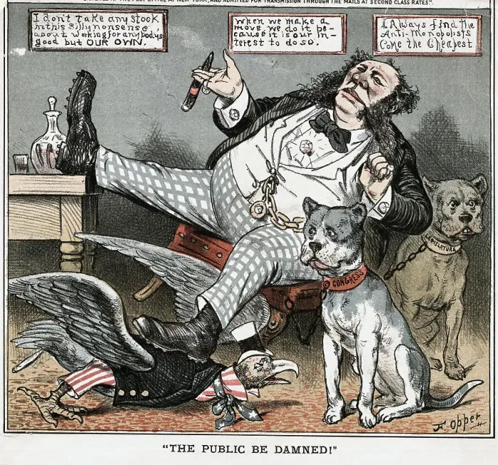 Framed Print : Political Cartoon Targeting Vanderbilt Framed Print : Political Cartoon Targeting Vanderbilt
