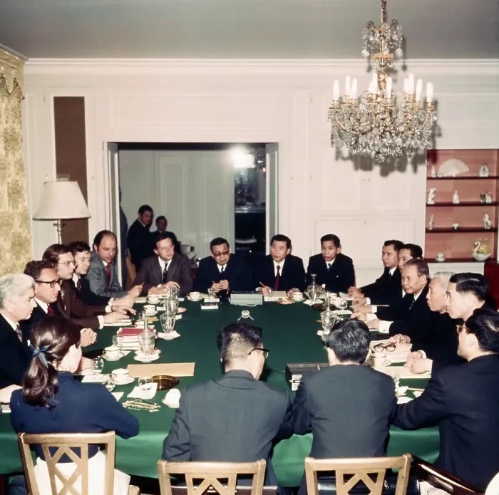 Framed Print : Political Figures During Peace Talks Framed Print : Political Figures During Peace Talks