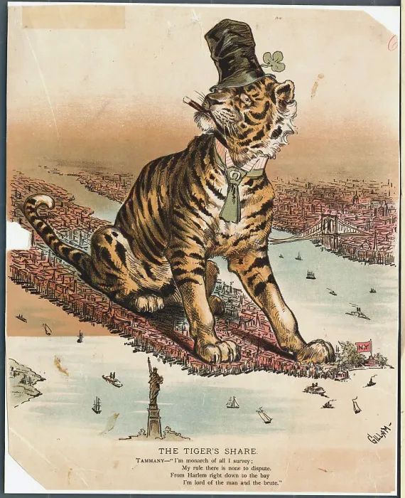 Framed Print : Political Ilustration Depicting Tiger with Cigar in Mouth Framed Print : Political Ilustration Depicting Tiger with Cigar in Mouth