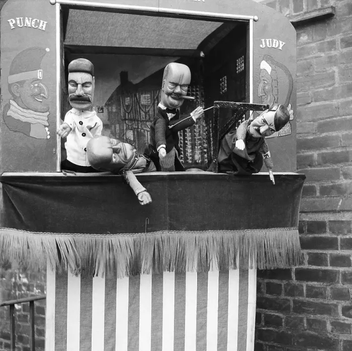 Framed Print : Political Punch And Judy