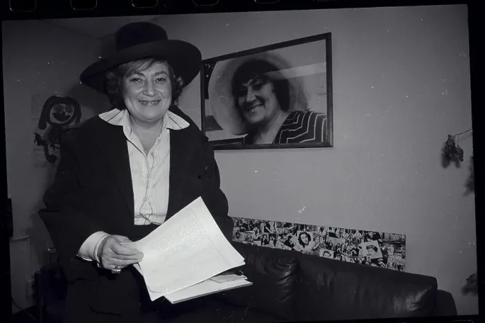 Framed Print : Politician Bella Abzug Filing Court Briefs