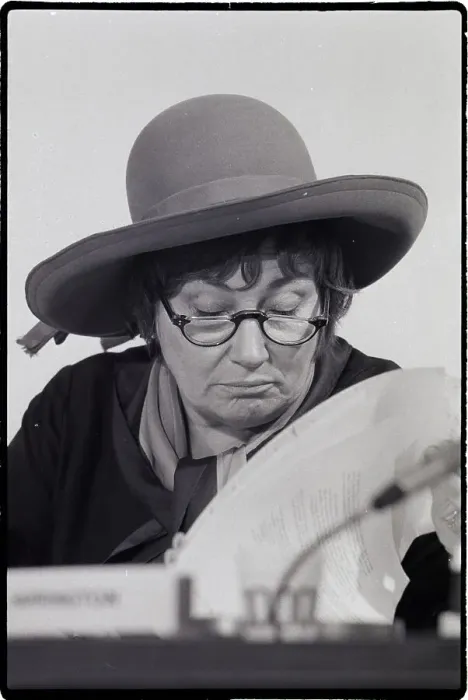 Framed Print : Politician Bella Abzug Looks at Her CIA File Framed Print : Politician Bella Abzug Looks at Her CIA File