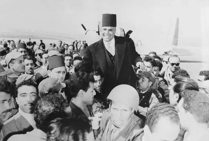 Framed Print : Politician Habib Bourguiba's Presence Being Celebrated by Crowd Framed Print : Politician Habib Bourguiba's Presence Being Celebrated by Crowd