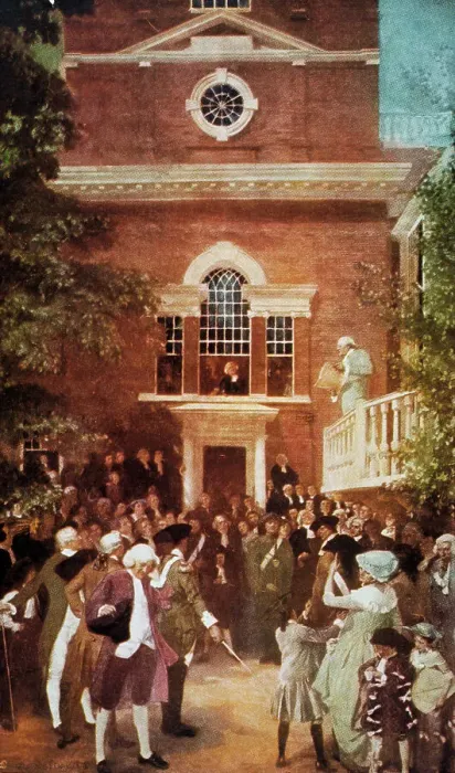 Framed Print : Politicians Outside Independence Hall Framed Print : Politicians Outside Independence Hall