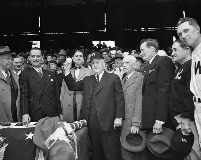 Framed Print : Politicians Participating in Opening Game Events for the Washington Nationals Framed Print : Politicians Participating in Opening Game Events for the Washington Nationals