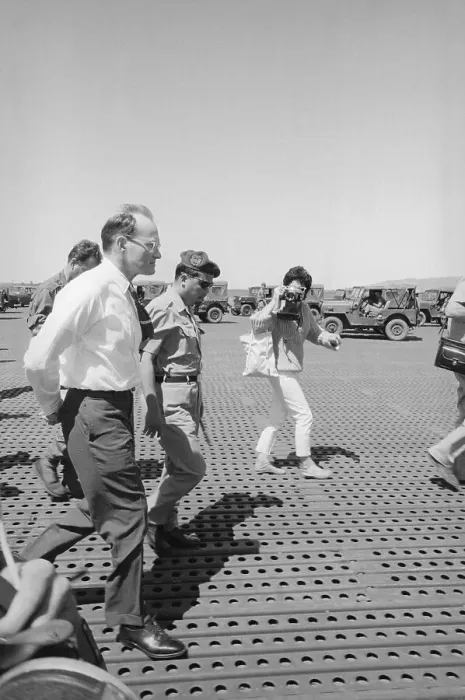 Framed Print : Politicians Walking on U. S. Base Framed Print : Politicians Walking on U. S. Base