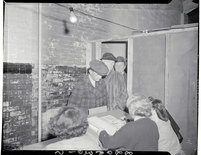 Framed Print : Poll Takers and Voters at UNO Resolution Station Framed Print : Poll Takers and Voters at UNO Resolution Station