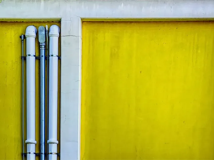 Framed Print : Polluted Yellow Wall