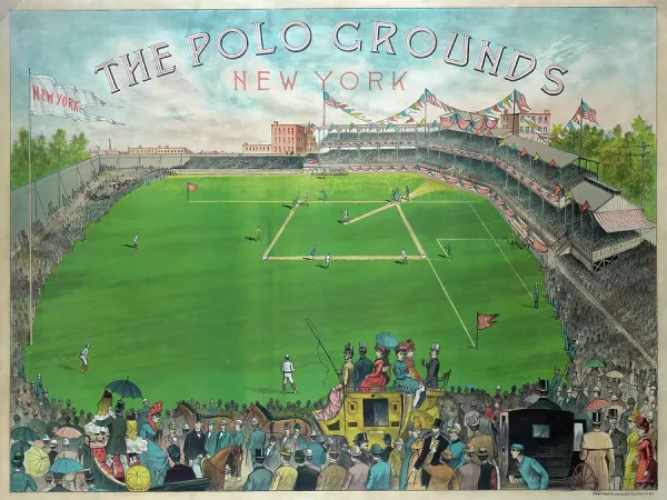 The Polo Grounds, New York; Lithograph Print 1887. Art Prints