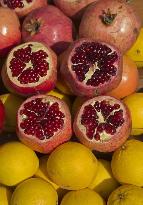 Framed Print : Pomegranates and lemons Framed Print : Pomegranates and lemons