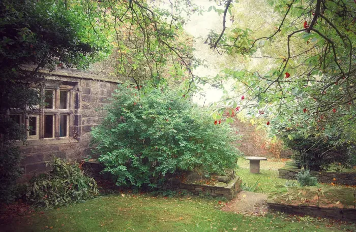 Framed Print : Ponden Hall Front Garden Framed Print : Ponden Hall Front Garden