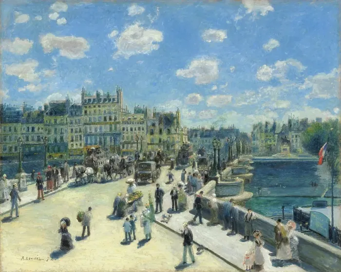 Framed Print : Pont Neuf, Paris, 1872. Artist Pierre-Auguste Renoir Framed Print : Pont Neuf, Paris, 1872. Artist Pierre-Auguste Renoir