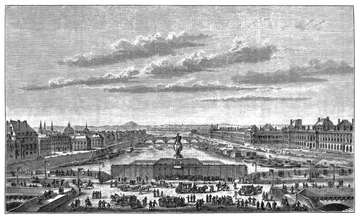 Framed Print : Pont Neuf and the Quais at the Louvre at the time of Louis XIV Framed Print : Pont Neuf and the Quais at the Louvre at the time of Louis XIV