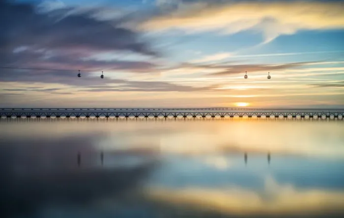 Framed Print : Ponte Vasco da Gama Colours Framed Print : Ponte Vasco da Gama Colours