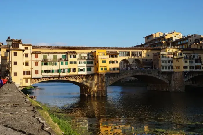 Framed Print : Ponte Vecchio Bridge in the Sunshine, Florence, Italy Framed Print : Ponte Vecchio Bridge in the Sunshine, Florence, Italy