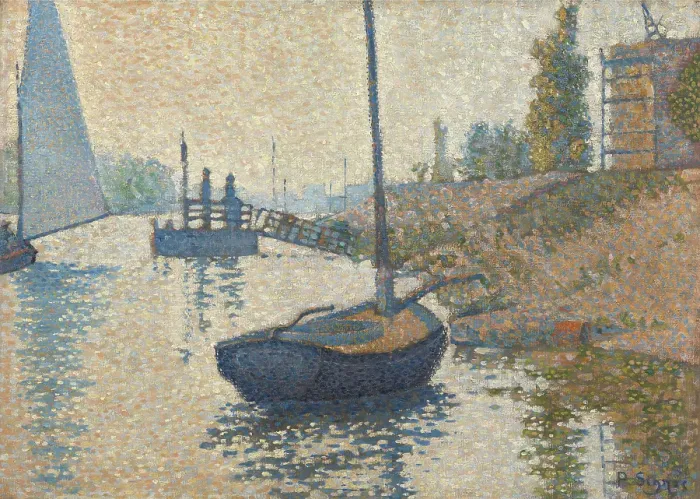Framed Print : Ponton De La Félicité At Asnières (Opus No. 143) Framed Print : Ponton De La Félicité At Asnières (Opus No. 143)
